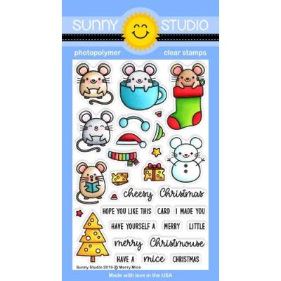 Sunny Studios Stempel - Merry Mice