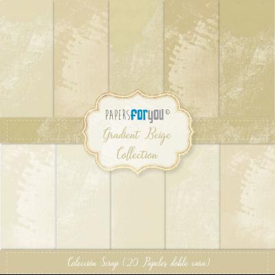 Papers For You Gradient Baby Beige Designpapiere - Mini Scrap Paper Pack