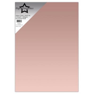 Paper Favourites Mirror Card Matte Cardstock - Burnished Rose