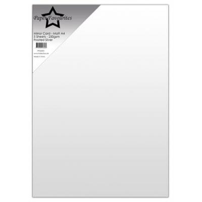 Paper Favourites Mirror Card Matte Cardstock - Frosted Silver