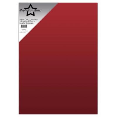 Paper Favourites Mirror Card Matte Cardstock - Scarlet Organza