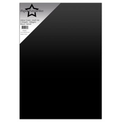 Paper Favourites Mirror Card Matte Cardstock - Black Velvet