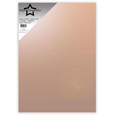Paper Favourites Glossy Mirror Cardstock - Rose Platinum