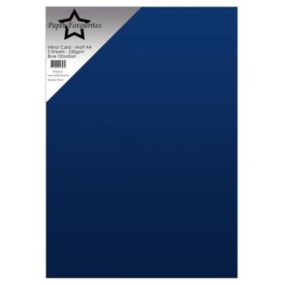 Paper Favourites Mirror Card Matte Cardstock - Blue Obsidan