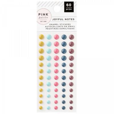 Pink Paislee Joyful Notes - Enamel Stickers