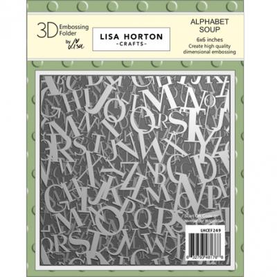 Lisa Horton Crafts 3D Embossing Folder - Alphabet Soup
