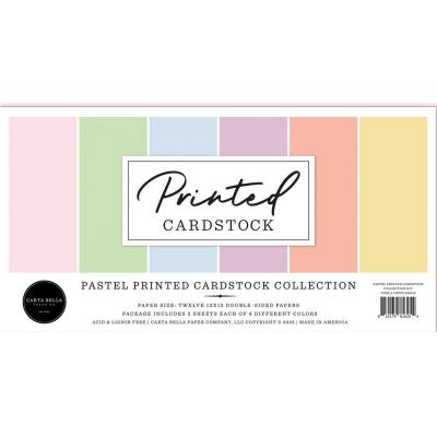 Carta Bella Printed Cardstock - Pastel
