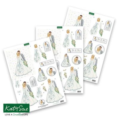 Katy Sue Designs 3D Die-Cuts - White Wedding