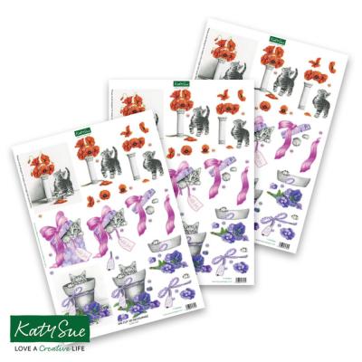 Katy Sue Designs 3D Die-Cuts - Cute Cats