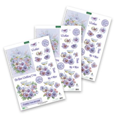 Katy Sue Designs 3D Die-Cuts - Champagne And Violets