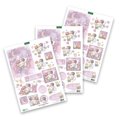 Katy Sue Designs 3D Die-Cuts - Baby Girl With Moon
