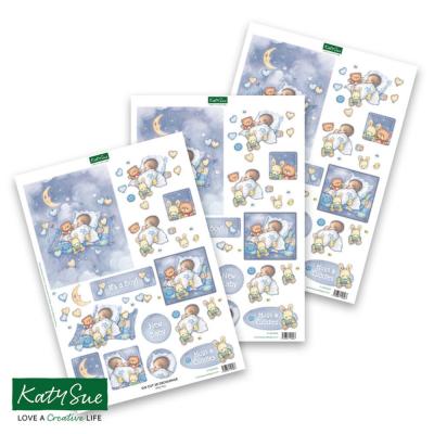 Katy Sue Designs 3D Die-Cuts - Baby Boy With Moon