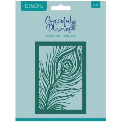 Crafter's Companion Graceful Plumes - Create-a-Card Peacock Quill