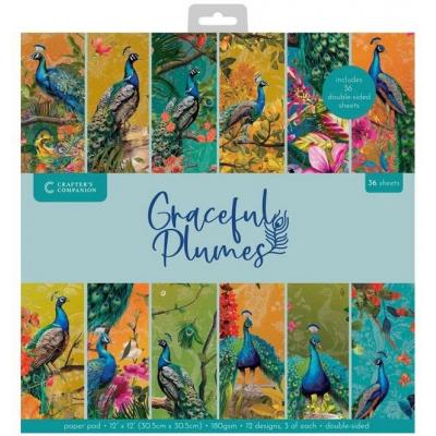 Crafter's Companion Graceful Plumes - Paper Pad