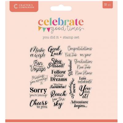 Crafter's Companion Celebrate Good Times Stempel - You Did It!