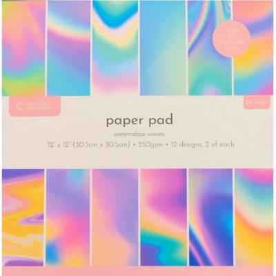 Crafter's Companion Watercolour Waves - Paper Pad