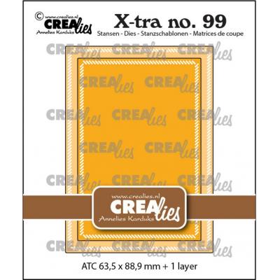 Crealies X-tra Dies  - ATC with Little Diagonal Stripes