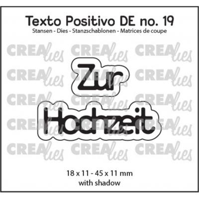 Crealies Texto Positivo Dies Deutsch - Zur Hochzeit