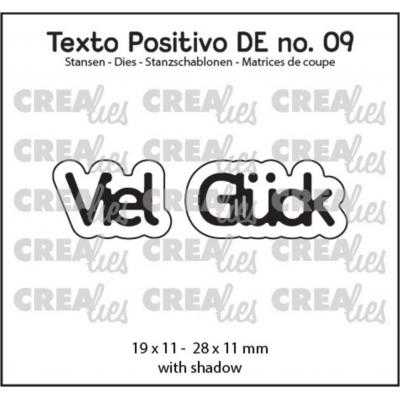 Crealies Texto Positivo Dies Deutsch - Viel Glück