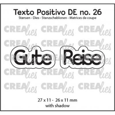 Crealies Texto Positivo Dies Deutsch - Gute Reise