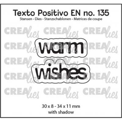 Crealies Texto Positivo Dies English - Warm Wishes