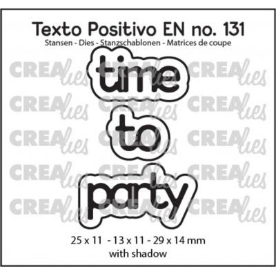 Crealies Texto Positivo Dies English - Time To Party