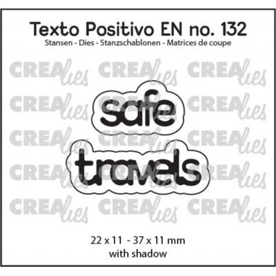 Crealies Texto Positivo Dies English - Safe Travels