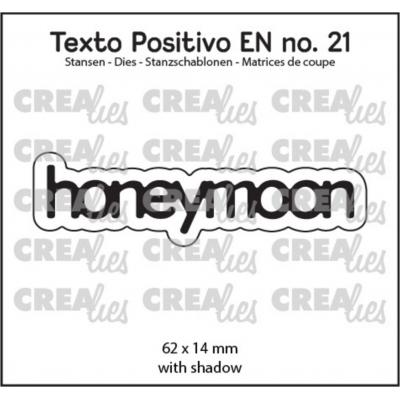 Crealies Texto Positivo Dies English - Honeymoon