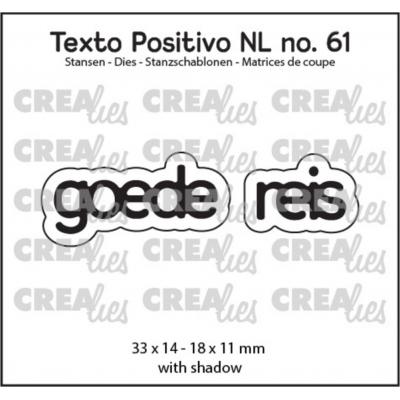Crealies Texto Positivo Dies Dutch - Goede Reis (NL)