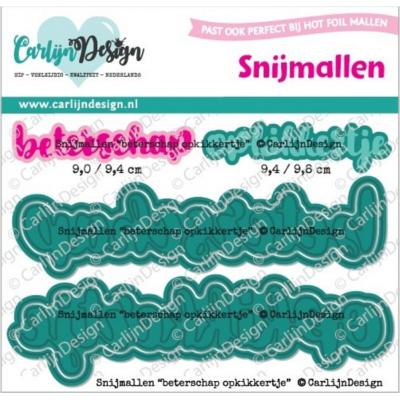 CarlijnDesign Cutting Dies - Beterschap Opkikkertje (NL)