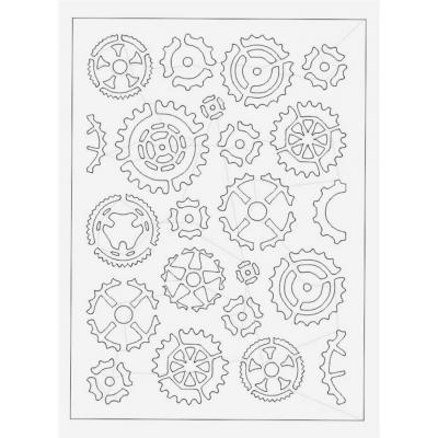 IndigoBlu Stencil - Steampunk Cogs