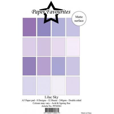 Paper Favourites Solid Colours Paper Pad - Lilac Sky