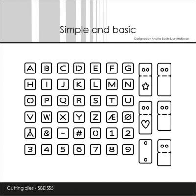 Simple and Basic Cutting Dies - Alphabet Chips