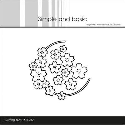 Simple and Basic Cutting Dies - Flower Wreath Halfcircle