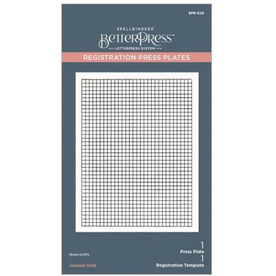 Spellbinders Paper Arts Press Plate - Journal Grid Registration