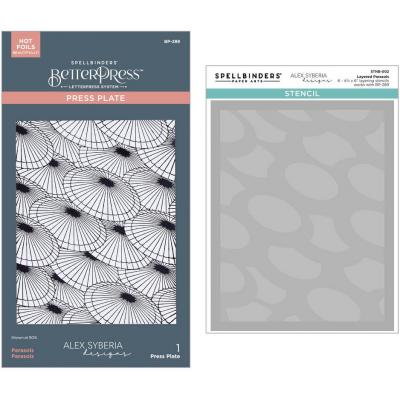 StudioLight BetterPress Plate and Stencil Bundle - Spring in Kyoto