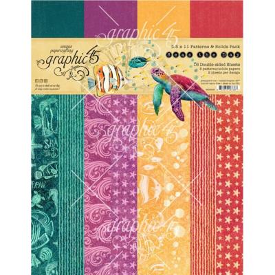 Graphic 45 Sea's the Day - Patterns & Solids Pack
