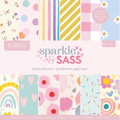 Crafter's Companion Sparkle & Sass -  Pastel Patterns Paper Pad
