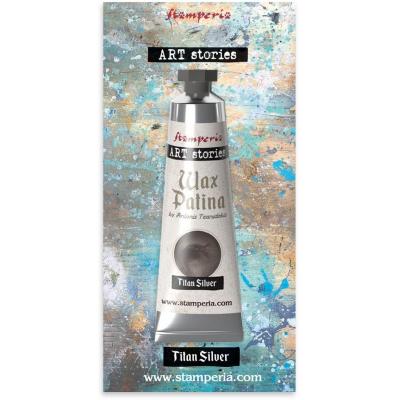 Stamperia Art Stories Wax Patina  - Titan Silver