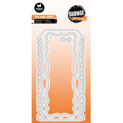 StudioLight Grunge Cutting Die - Slimline & Label Star