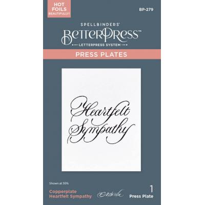 Spellbinders Paper Arts Press Plate - Heartfelt Sympathy