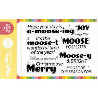Waffle Flower Stempel - A-Moose-Ing Sentiments
