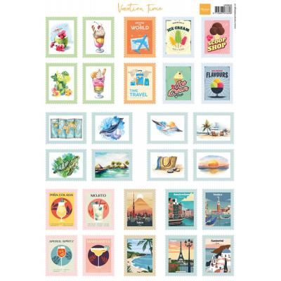 Marianne Design Decoupage Sheet A4 - Stamps Vacation Time