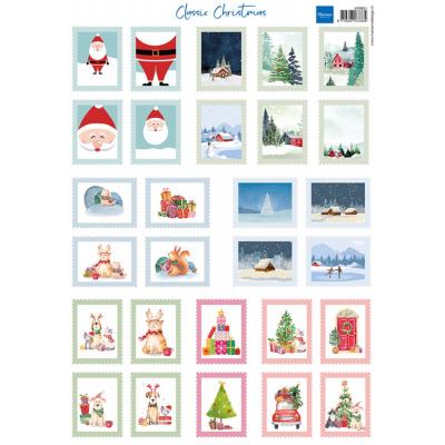 Marianne Design Decoupage Sheet A4 - Stamps Classic Christmas