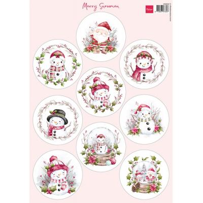 Marianne Design Decoupage Sheet A4 - Merry Snowmen
