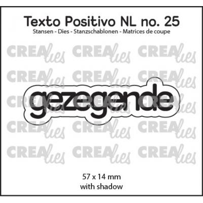 Crealies Texto Positivo Dies Dutch - Gezegende (NL)