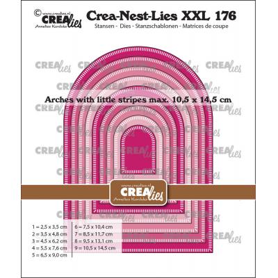 Crealies Crea-Nest-Lies XXL Dies - Arches With Little Stripes