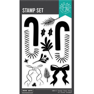 Hero Arts Candy Cane Season Stempel - Candy Cane Swag