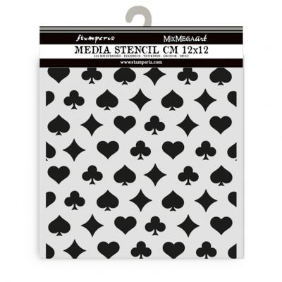 Stamperia Alice in Christmas Thick Stencil - Poker Cards