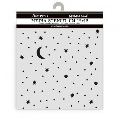 Stamperia Alice in Christmas Thick Stencil - Stars and Moon